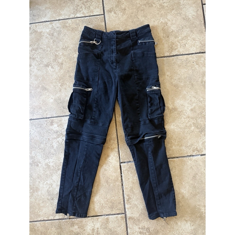 I.AM.GIA Ursa Black Zip Off Cargo Pants Medium Y2K Grunge Goth Emo Punk Alt